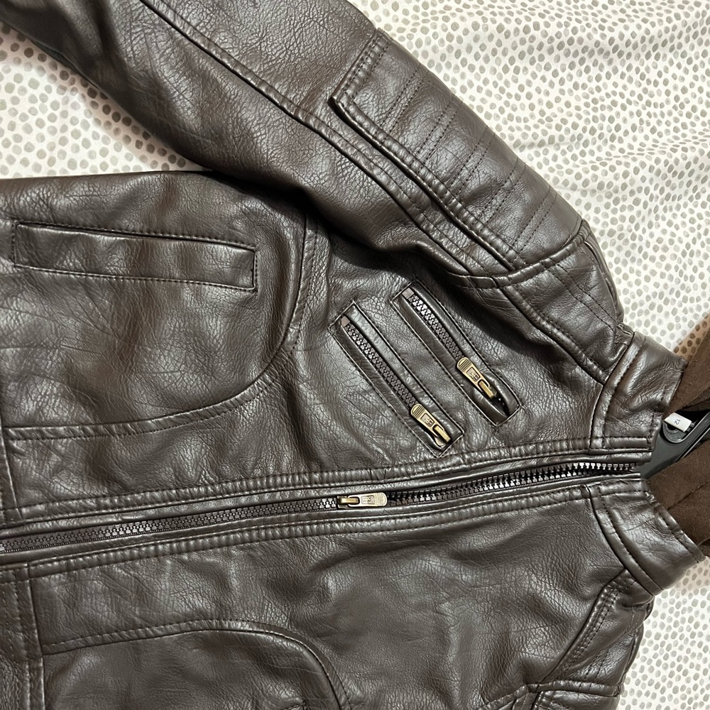 Toddler leather jacket size 4T